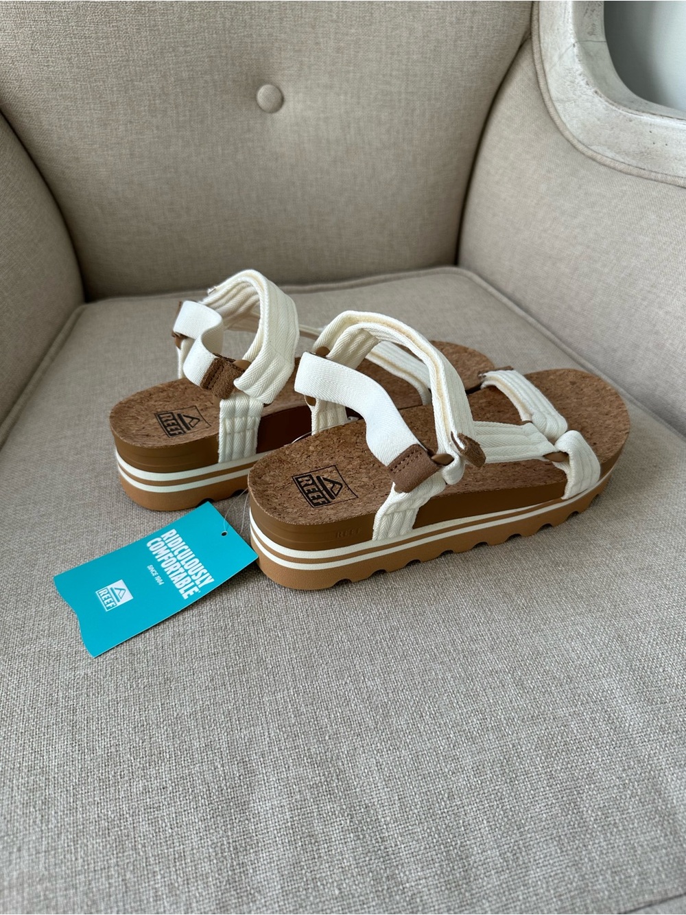 reef cushion rem hi ivory arch support sandals - Picture 11 of 12